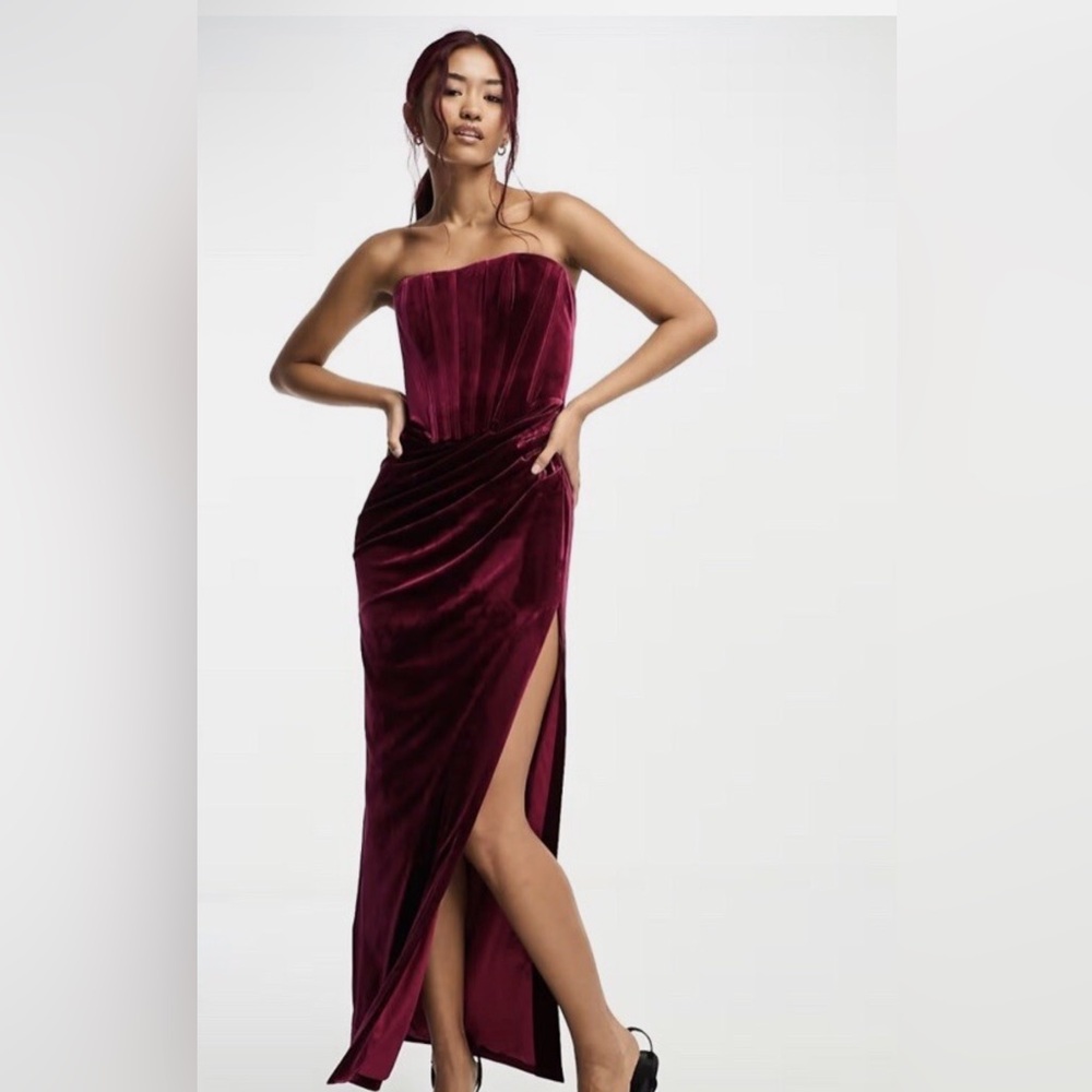Bardot Everlasting Velour Midi Dress
